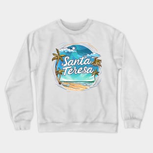 Escape to Santa Teresa: Tropical Landscape Art 🏖️ Crewneck Sweatshirt